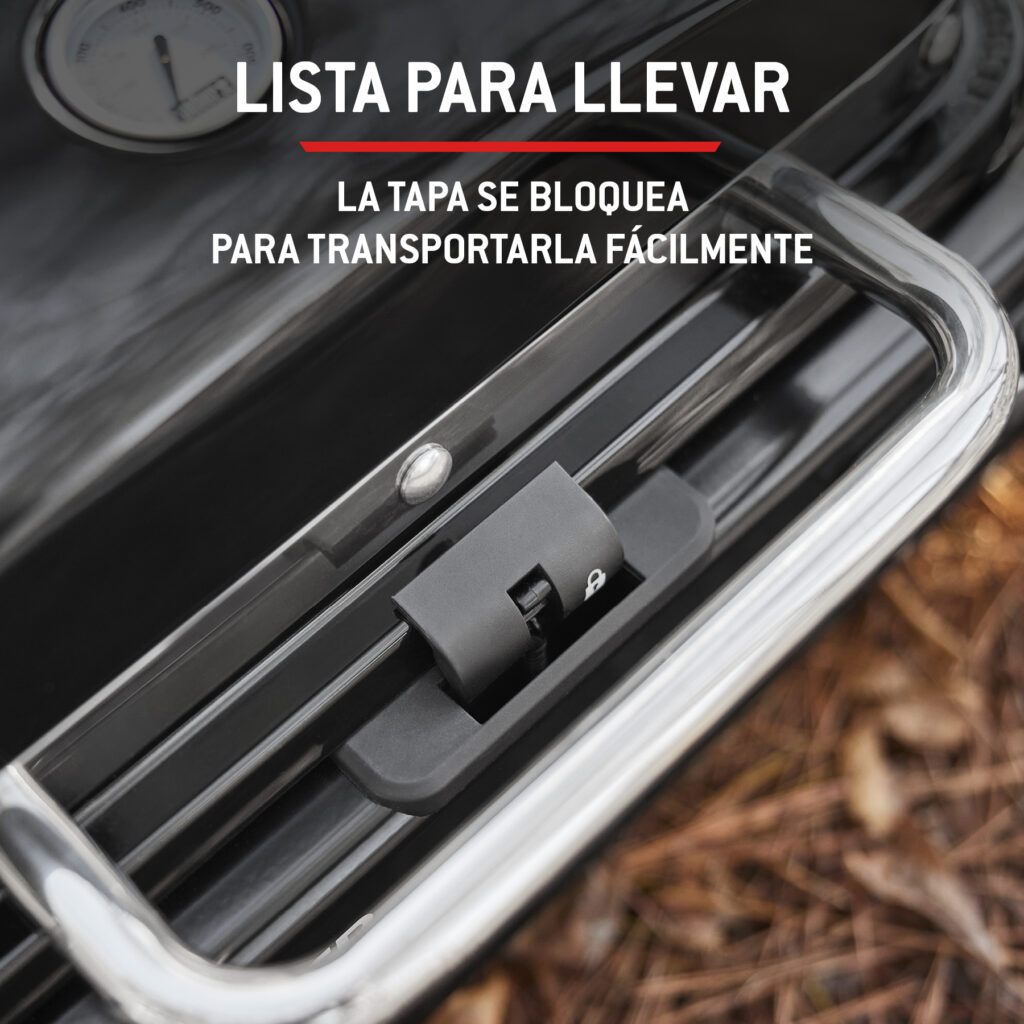 Cierre de tapa bloqueado para transporte fácil.
