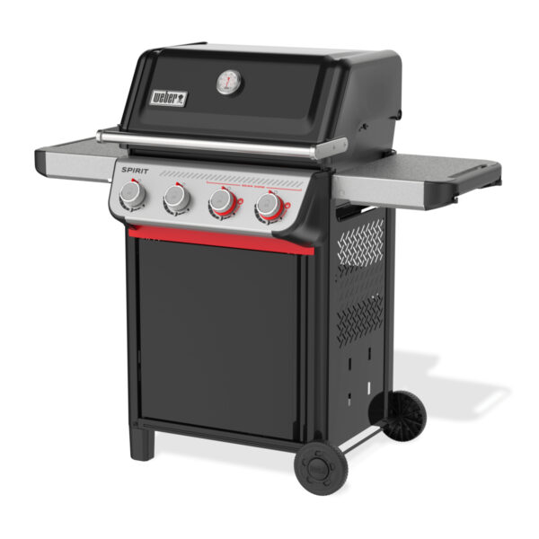Parrilla de gas moderna y elegante con ruedas
