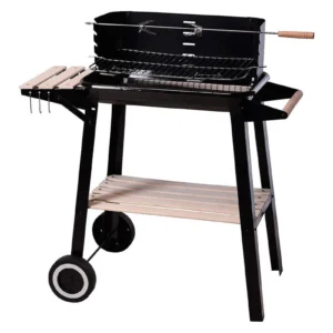 Barbacoa de carbón portátil con ruedas