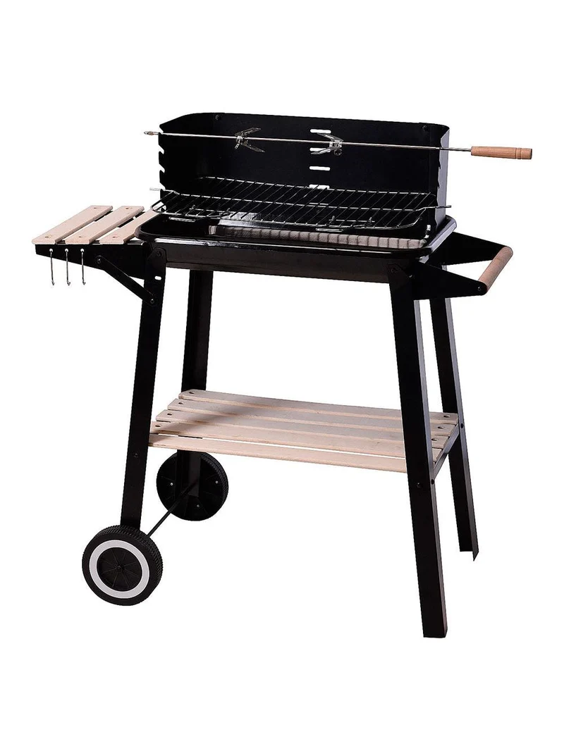 Barbacoa de carbón portátil con ruedas