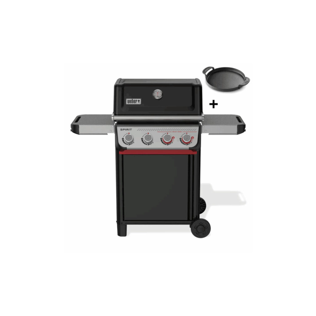 Parrilla de gas Weber Spirit con plancha incluida.