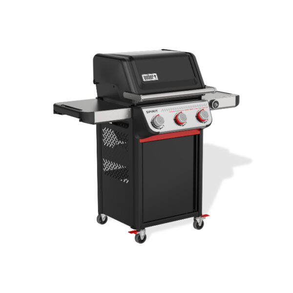 Parrilla de gas moderna con ruedas