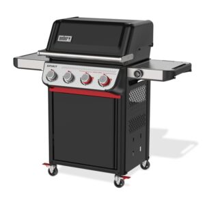 Barbacoa de gas con tres quemadores.