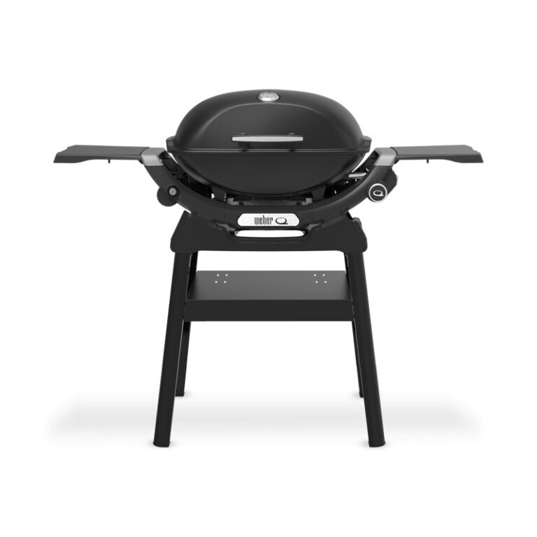 Barbacoa portátil de gas con tapa negra