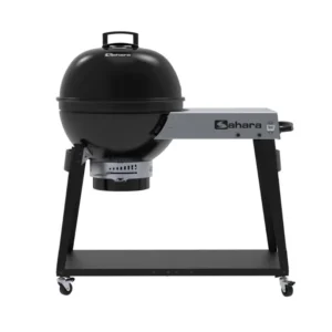 Parrilla barbacoa Sahara negra en carrito móvil