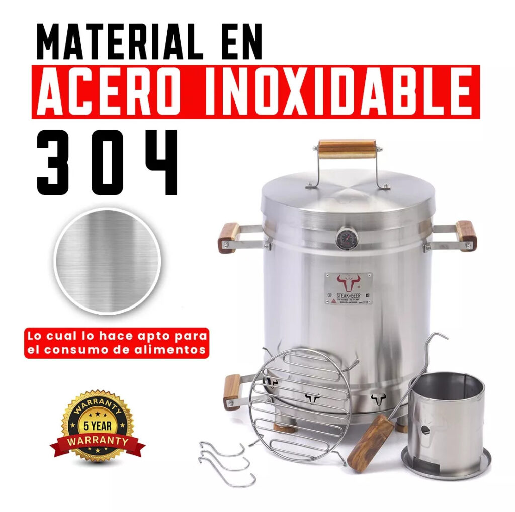 Olla acero inoxidable 304 con garantía 5 años.