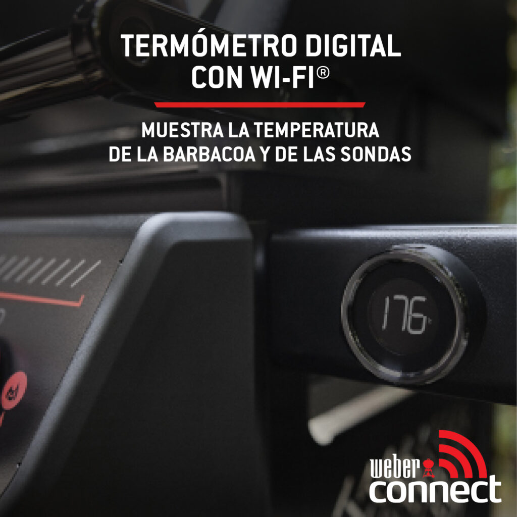 Termómetro digital con Wi-Fi en parrilla