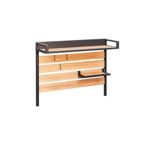 Estante de madera y metal moderno