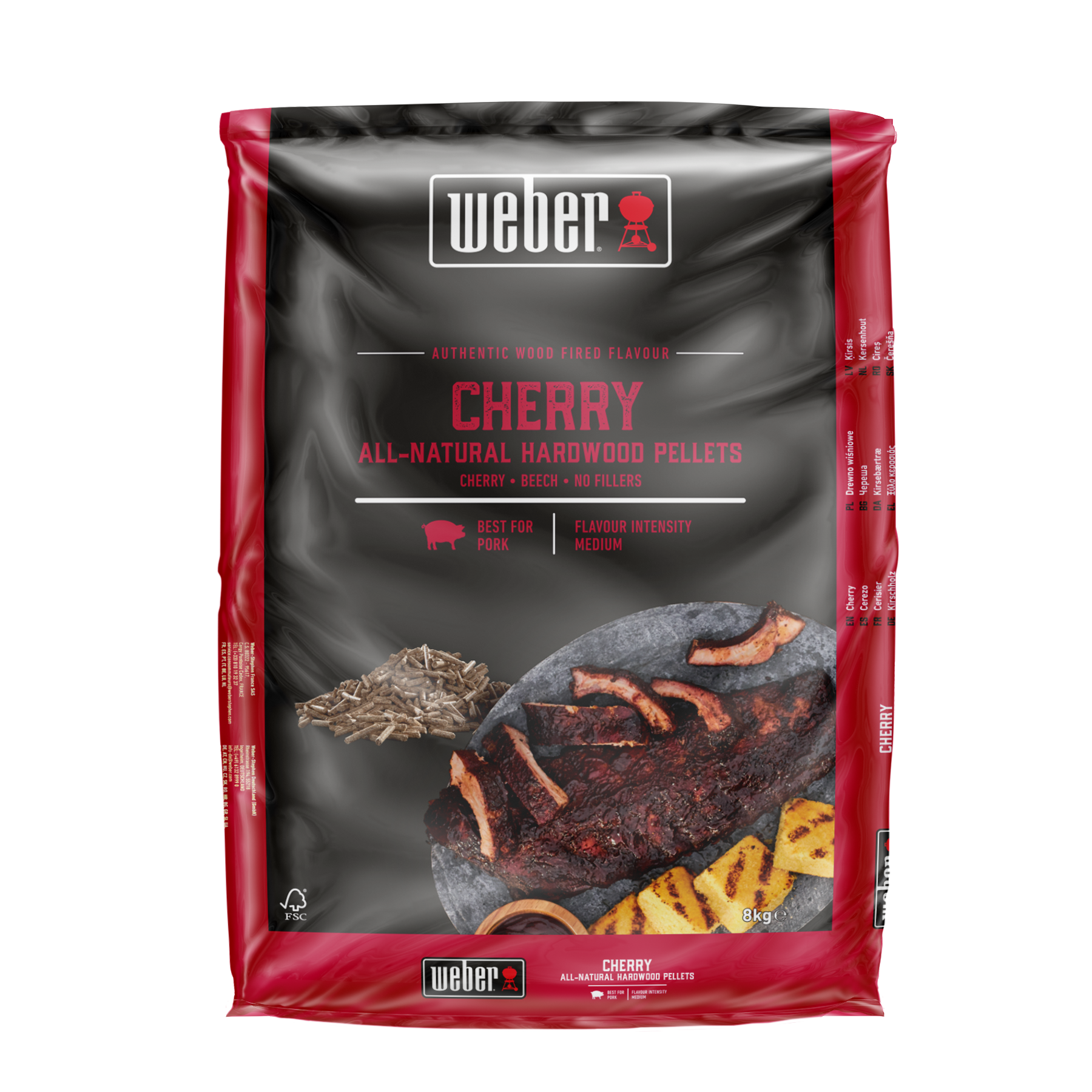 Bolsa de pellets de madera Weber cereza