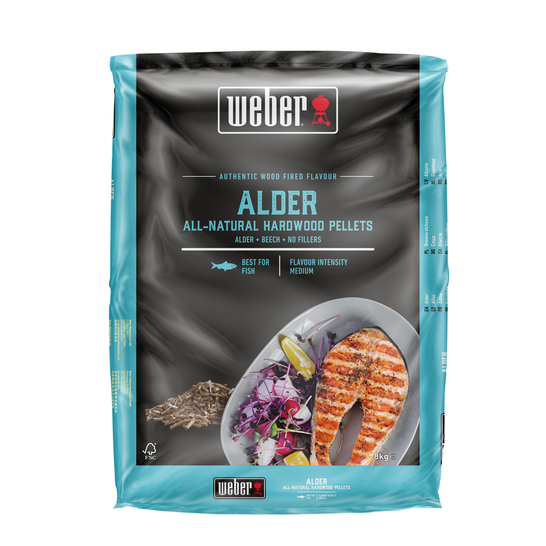 Bolsa de pellets de madera Weber de aliso