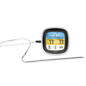 Termómetro digital para cocina con sonda.