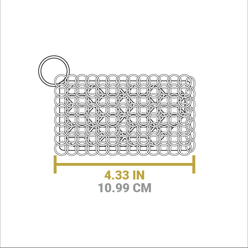 Dibujo de cadena de anillos metálicos
