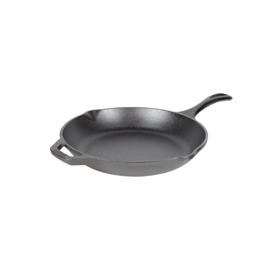 Sartén de hierro fundido con mango
