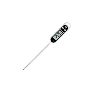 Termómetro digital con pantalla LCD y sonda metálica
